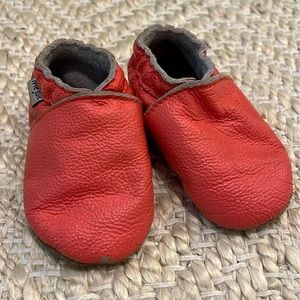 LEATHER STRETCH ANKLE BABY SHOES - 6-12M